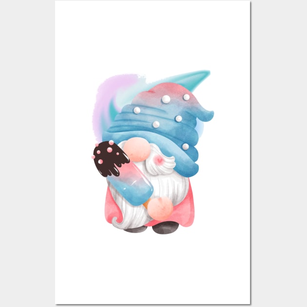 Chillin' with Gnomies: A Frosty Popsicle Adventure (Cotton Candy) Wall Art by dkid